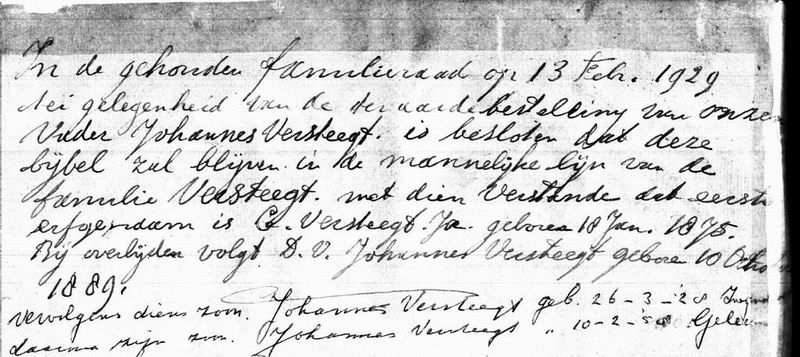 Blad 2 van de familiebijbel